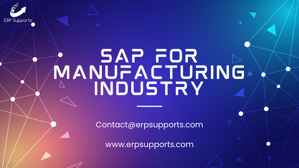 sap for manufacturing Industry